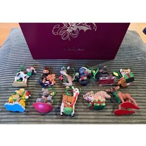 The‎ Danbury Mint Baby Animal Ornaments Collection Set Of 10 Christmas Holiday